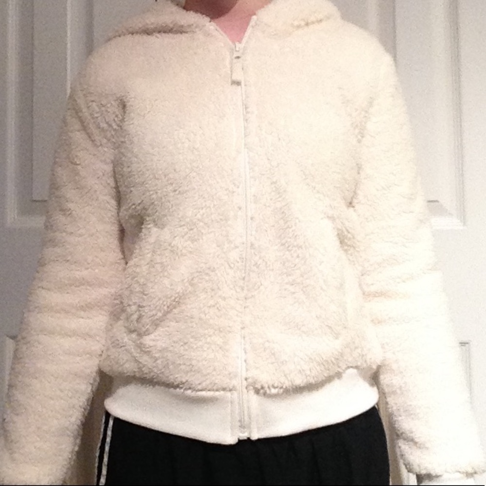 Super soft girls white jacket